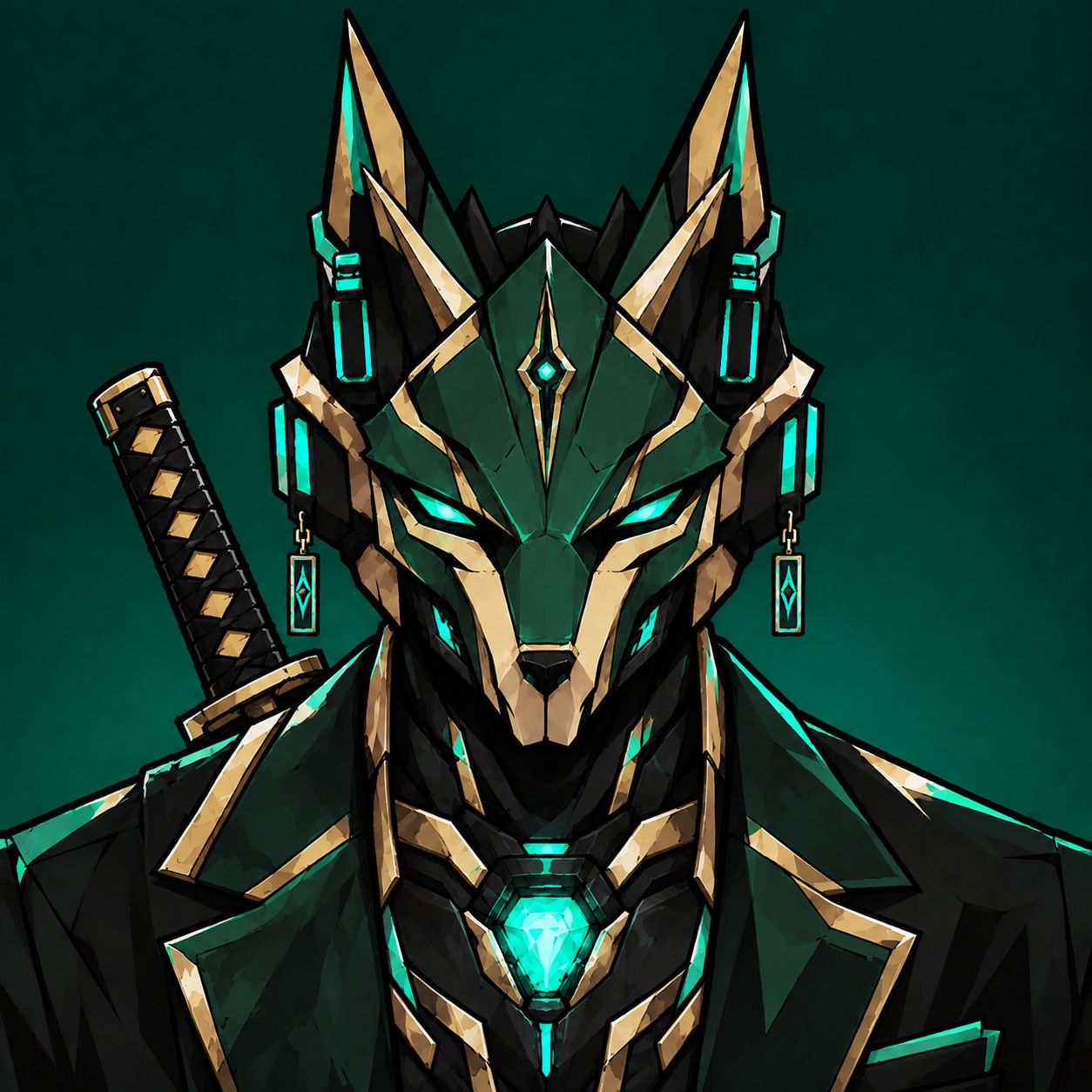 Venears subject 0002, jade and gold mask